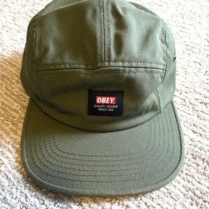 Obey Green 5 Panel Men's Cap